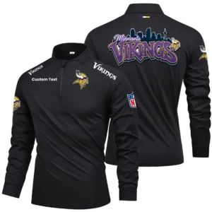 Minnesota Vikings Quarter Zip Long Sleeve 2027 Limited Graffiti Style Personalize Name