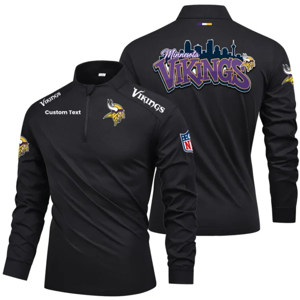 Minnesota Vikings Quarter Zip Long Sleeve 2027 Limited Graffiti Style Personalize Name