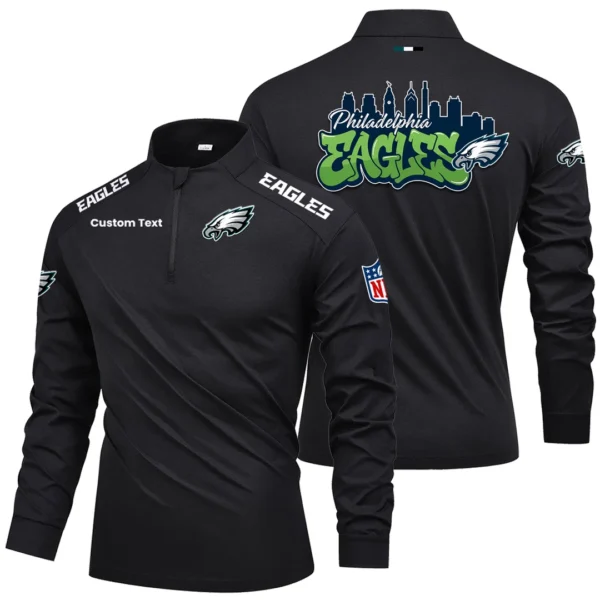 Philadelphia Eagles Quarter Zip Long Sleeve 2027 Limited Graffiti Style Personalize Name