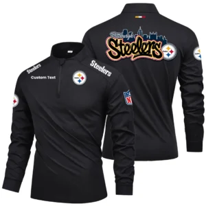 Pittsburgh Steelers Quarter Zip Long Sleeve 2027 Limited Graffiti Style Personalize Name