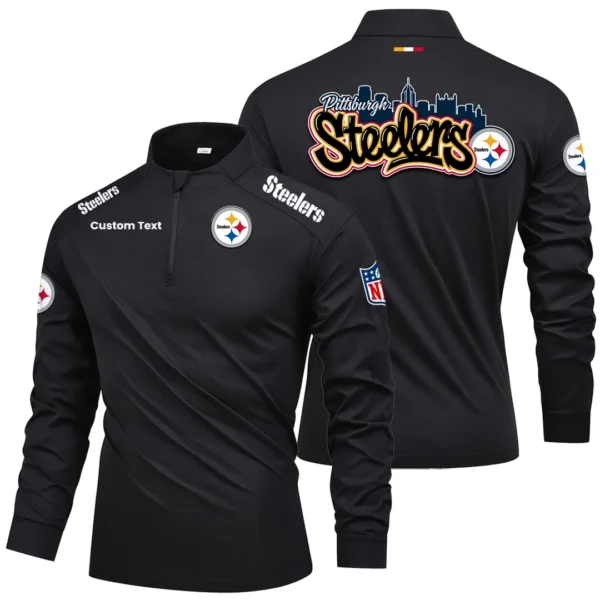 Pittsburgh Steelers Quarter Zip Long Sleeve 2027 Limited Graffiti Style Personalize Name