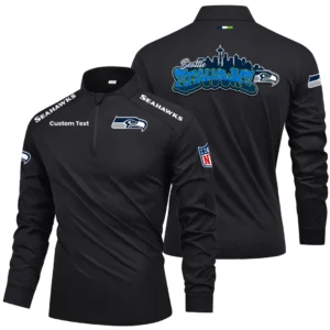 Seattle Seahawks Quarter Zip Long Sleeve 2027 Limited Graffiti Style Personalize Name