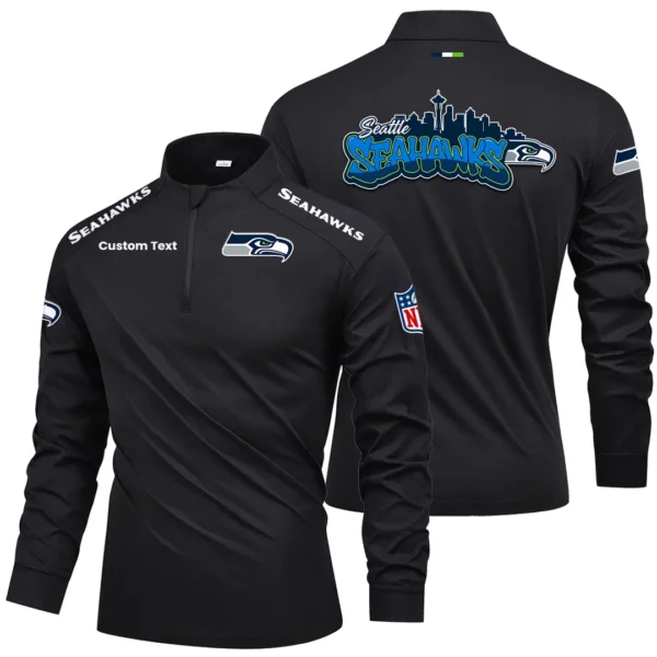 Seattle Seahawks Quarter Zip Long Sleeve 2027 Limited Graffiti Style Personalize Name