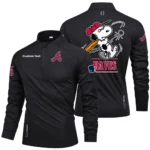 Atlanta Braves Quarter Zip Long Sleeve Shirt New Limited Personalize Name