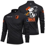 Baltimore Orioles Quarter Zip Long Sleeve Shirt New Limited Personalize Name