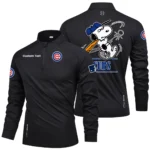Chicago Cubs Quarter Zip Long Sleeve Shirt New Limited Personalize Name