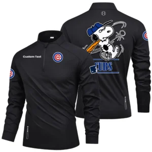 Chicago Cubs Quarter Zip Long Sleeve Shirt New Limited Personalize Name