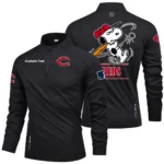 Cincinnati Reds Quarter Zip Long Sleeve Shirt New Limited Personalize Name