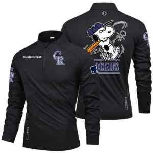 Colorado Rockies Quarter Zip Long Sleeve Shirt New Limited Personalize Name