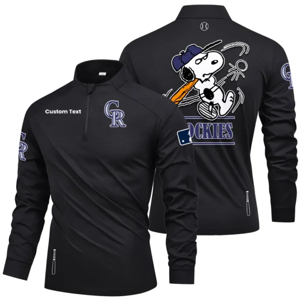 Colorado Rockies Quarter Zip Long Sleeve Shirt New Limited Personalize Name