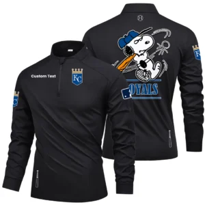 Kansas City Royals Quarter Zip Long Sleeve Shirt New Limited Personalize Name
