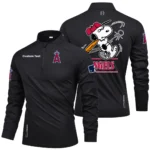 Los Angeles Angels Quarter Zip Long Sleeve Shirt New Limited Personalize Name