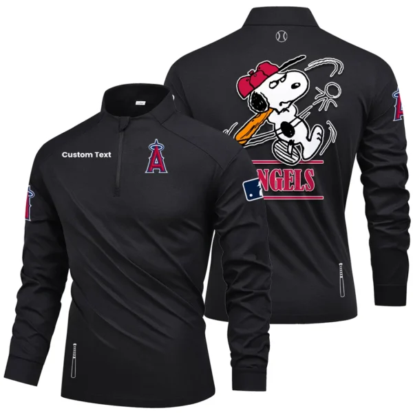 Los Angeles Angels Quarter Zip Long Sleeve Shirt New Limited Personalize Name