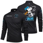 Miami Marlins Quarter Zip Long Sleeve Shirt New Limited Personalize Name