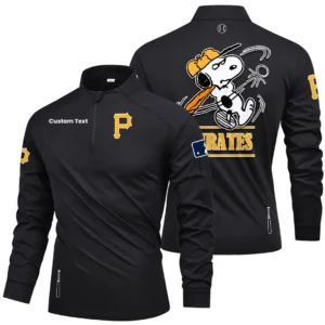 Pittsburgh Pirates Quarter Zip Long Sleeve Shirt New Limited Personalize Name