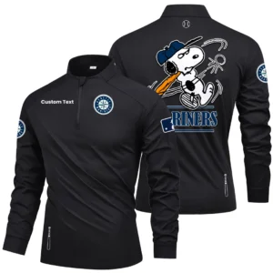 Seattle Mariners Quarter Zip Long Sleeve Shirt New Limited Personalize Name