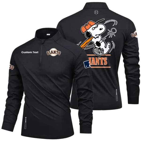 San Francisco Giants Quarter Zip Long Sleeve Shirt New Limited Personalize Name