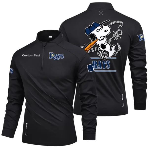 Tampa Bay Rays Quarter Zip Long Sleeve Shirt New Limited Personalize Name