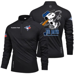 Toronto Blue Jays Quarter Zip Long Sleeve Shirt New Limited Personalize Name
