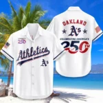 Athletics Hawaiian Shirt 2026 Limited Edition America’s 250th Anniversary USA Flag Premium Crinkle Textured