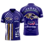 Baltimore Ravens Polo Shirt x America’s 250th Anniversary Limited Personalize Name