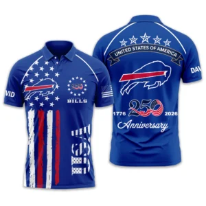 Buffalo Bills Polo Shirt x America’s 250th Anniversary Limited Personalize Name