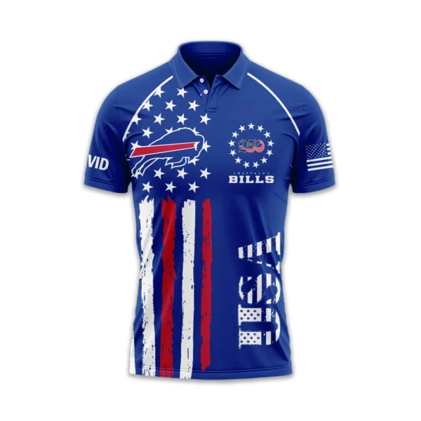 Buffalo Bills Polo Shirt x America’s 250th Anniversary Limited Personalize Name