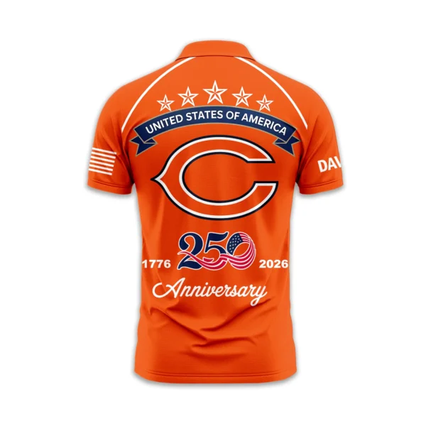 Chicago Bears Polo Shirt x America’s 250th Anniversary Limited Personalize Name