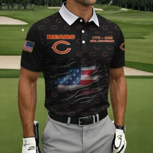 Chicago Bears Polo Shirt America’s 250th Anniversary 2026 Limited Personalize Name