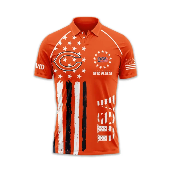 Chicago Bears Polo Shirt x America’s 250th Anniversary Limited Personalize Name
