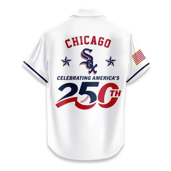 Chicago White Sox Hawaiian Shirt Premium Crinkle Textured 2026 Limited Edition America’s 250th Anniversary USA Flag