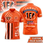 Cincinnati Bengals Polo Shirt x America’s 250th Anniversary Limited Personalize Name