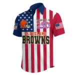 Cleveland Browns Hawaiian Shirt 2026 Premium Crinkle Textured x Liberty Eagle Patriotic Limited Edition