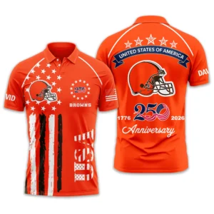 Cleveland Browns Polo Shirt x America’s 250th Anniversary Limited Personalize Name
