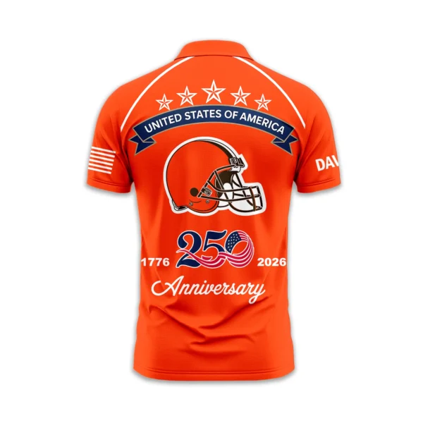Cleveland Browns Polo Shirt x America’s 250th Anniversary Limited Personalize Name