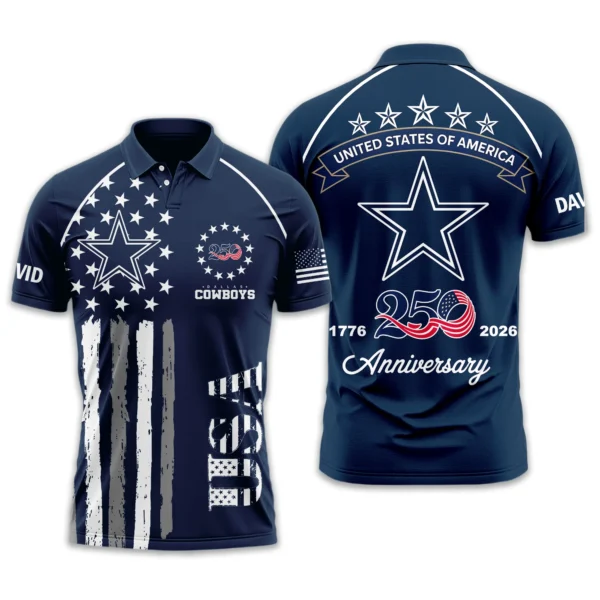 Dallas Cowboys Polo Shirt x America’s 250th Anniversary Limited Personalize Name