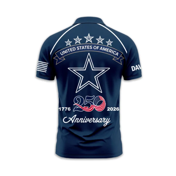 Dallas Cowboys Polo Shirt x America’s 250th Anniversary Limited Personalize Name