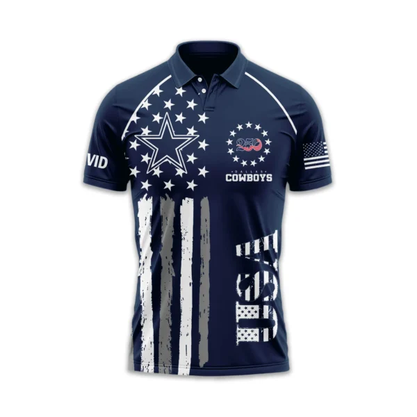 Dallas Cowboys Polo Shirt x America’s 250th Anniversary Limited Personalize Name