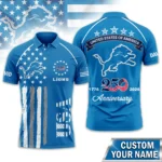 Detroit Lions Polo Shirt x America’s 250th Anniversary Limited Personalize Name