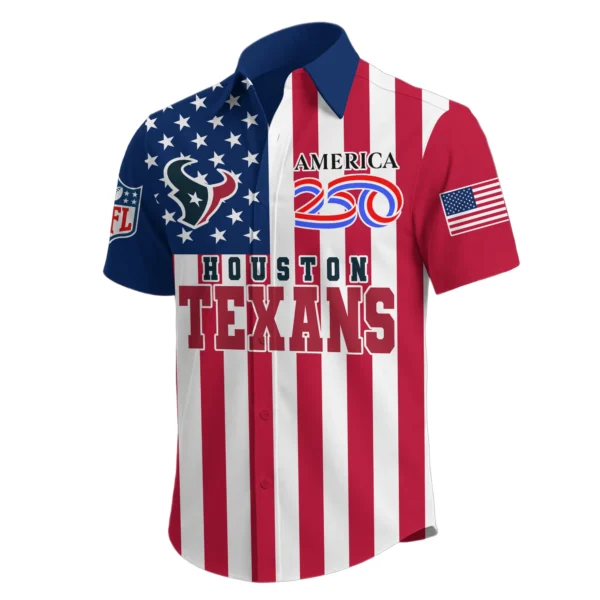 Houston Texans Hawaiian Shirt 2026 Premium Crinkle Textured x Liberty Eagle Patriotic Limited Edition