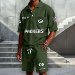 Houston Texans Premium Waffle Knit Polo Shorts Set 2026 Limited