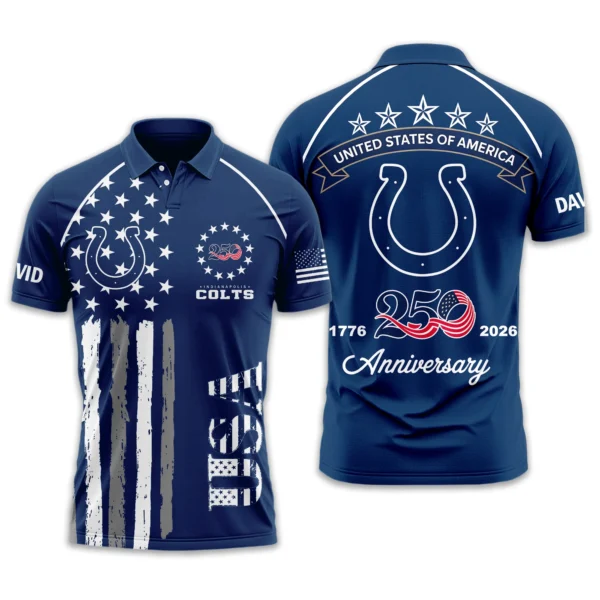 Indianapolis Colts Polo Shirt x America’s 250th Anniversary Limited Personalize Name