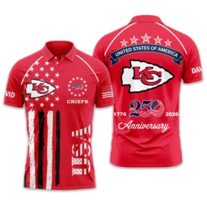 Kansas City Chiefs Polo Shirt x America’s 250th Anniversary Limited Personalize Name