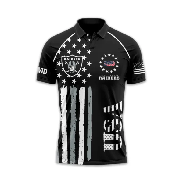 Las Vegas Raiders Polo Shirt x America’s 250th Anniversary Limited Personalize Name