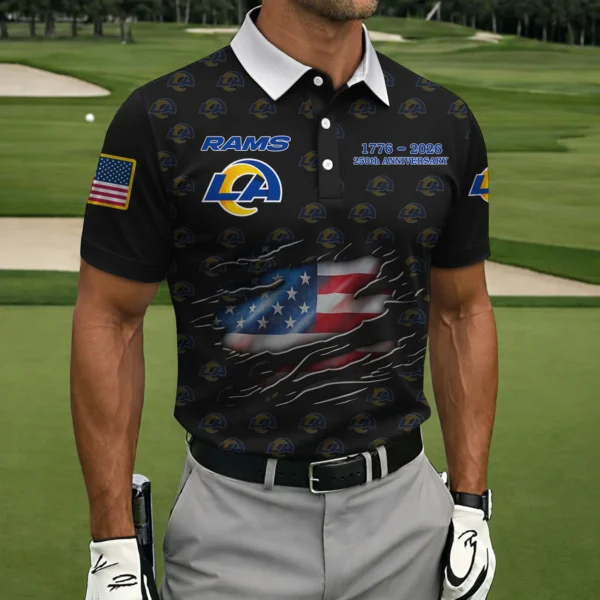 Los Angeles Rams Polo Shirt America’s 250th Anniversary 2026 Limited Personalize Name