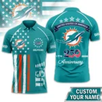 Miami Dolphins Polo Shirt x America’s 250th Anniversary Limited Personalize Name