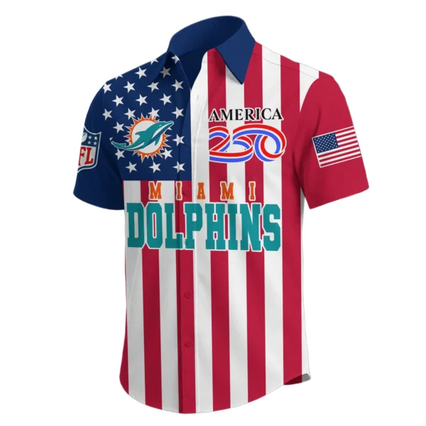 Miami Dolphins Hawaiian Shirt 2026 Premium Crinkle Textured x Liberty Eagle Patriotic Limited Edition