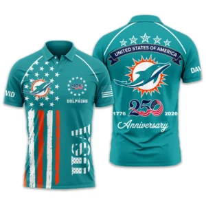 Miami Dolphins Polo Shirt x America’s 250th Anniversary Limited Personalize Name