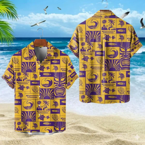 Minnesota Vikings Hawaiian Shirt Premium Crinkle Textured, Unisex New 2026 Limited