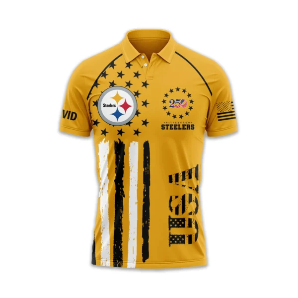 Pittsburgh Steelers Polo Shirt x America’s 250th Anniversary Limited Personalize Name